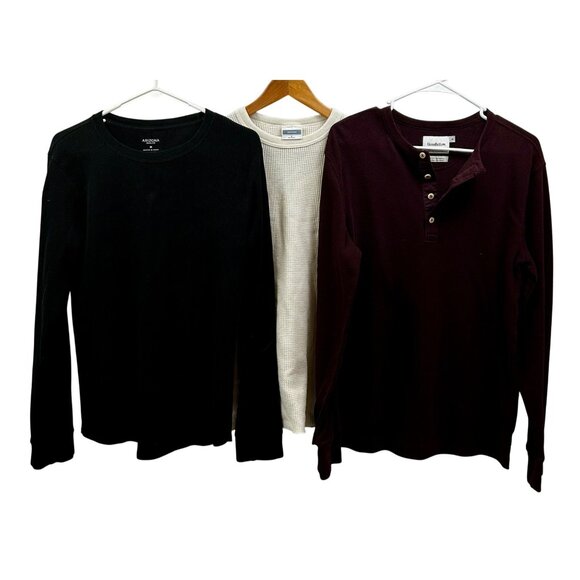 Arizona & Co, Merona, Goodfellow & Co Other - Bundle Of 3 Mens Thermal Henley Waffle Knit Shirts Size M  Arizona & Co Merona